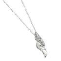Sterling Silver Cubic Zirconia Double Wave Pendant