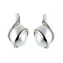 9ct White Gold Cultured Freshwater Pearl Earrings