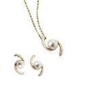 9ct Yellow Gold Cultured Freshwater  Pearl Jewellery Set