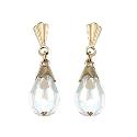 9ct Yellow Gold Crystal Drop Earrings