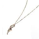 9ct Gold Cubic Zirconia Set Pendant with 16" Chain