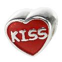 Truth Sterling Silver Kiss Heart Charm