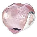 Truth Sterling Silver Pink Glass Heart Charm