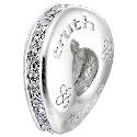 Truth Sterling Silver Cubic Zirconia Sparkling Disc Charm