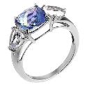 Twilight Collection 9ct White Gold Mystic Trilogy Ring