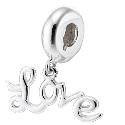 Truth Sterling Silver Drop Love Charm