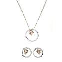 Clogau Sterling Silver and 9ct Rose Gold Ivy Leaf Gift Set