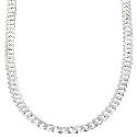 Sterling Silver Flat Curb Necklace 20"