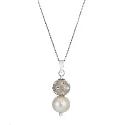 Cultured Freshwater Pearl Crystal Pendant