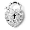 Love Stories Sterling Silver Cubic Zirconia Star Heart Charm