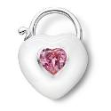 Love Stories Noa Silver Enamel Cubic Zirconia Heart Charm