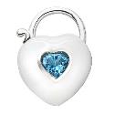 Love Stories Sterling Silver and Enamel Blue Heart Charm