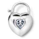 Love Stories Angel Silver and Cubic Zirconia Heart Charm