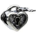 Chamilia - sterling silver heart lock and key charm