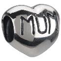 Chamilia - sterling silver mum heart bead