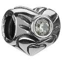 Chamilia - sterling silver April birthstone bead