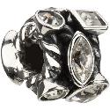 Chamilia - sterling silver marquis cubic zirconia oval bead