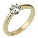 Facets of Love 18ct Two Colour Gold Half Carat Diamond Ring