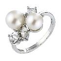 Sterling Silver Cultured Freshwater Pearl Ring - Large