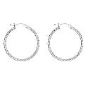 9ct White Gold Creole Earrings 23mm