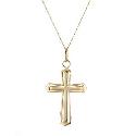 9ct Yellow Gold Double Cross