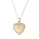 9ct Yellow Gold and Silver Heart Locket 21mm 18"