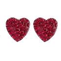 Evoke Red Love Heart Earrings