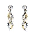 Duet Silver and 9ct Yellow Gold Earrings