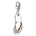 9ct Yellow Gold and Silver Sandal Charm