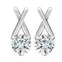 Diamond Christmas Kisses Quarter Carat Earrings