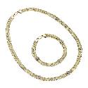 9ct Yellow Gold necklace and Bracelet Set