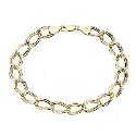 9ct yellow Gold 8" Double Oval Curb Bracelet