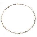 9ct Yellow Gold Cubic Zirconia Wave Necklace