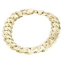 9ct Gold 8"" Solid Curb Bracelet