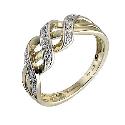 9ct Two Colour Gold Diamond Ring