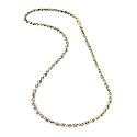 9ct two colour rope chain necklace