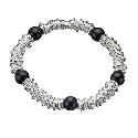 Sterling Silver and Onyx Sweetie Bracelet
