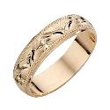 9ct Yellow Gold Ladies' Patterned Wedding Band