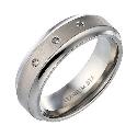 Men's Titanium Diamond Engagement Ring