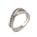 Sterling Silver Cubic Zirconia Channel Set Ring - Size N