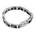 Simmons Jewelry Co. Stainless Steel and Diamond Bracelet