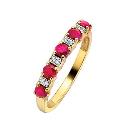9ct Gold Diamond and Ruby Ring