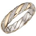 Bride's 9ct Two-colour Gold 4mm Wedding Band