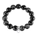 Sterling Silver and Onyx Charm Bracelet