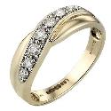 Bride's 9ct Gold 1/4 Carat Diamond Wedding Ring