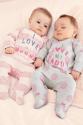 Two Pack Mummy And Daddy Sleepsuits (0-18mths)