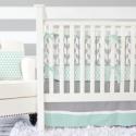 Mint/Gray Arrow Baby Bedding