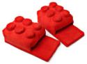 ThinkGeek Building Brick Slippers Red One Size Fit