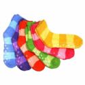 Gilbin Super Soft Fuzzy Anti Grip Socks, Striped, 