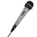 Silver Crystal Rhinestone Karaoke Dj Microphone wi